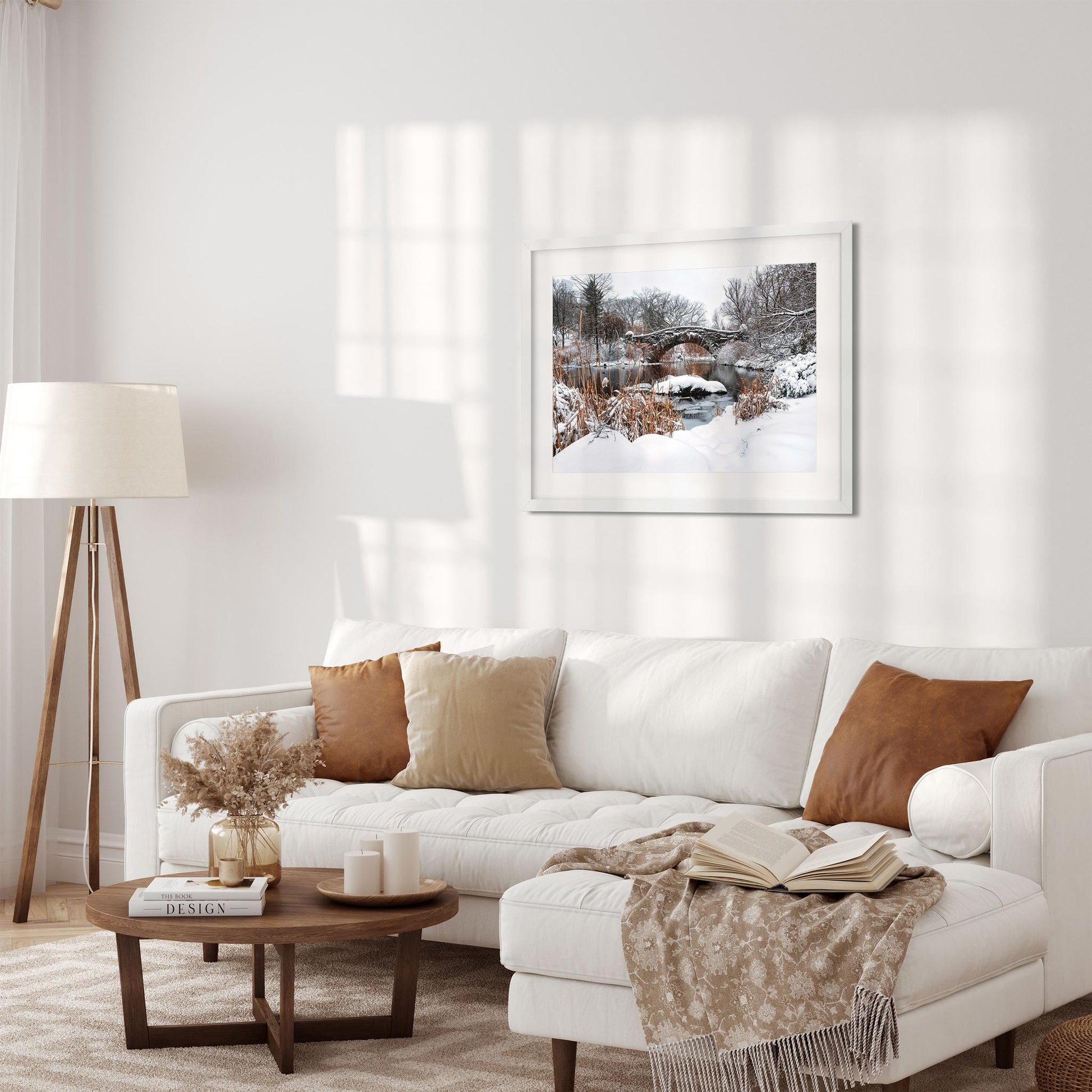Fine art print of Winter Morning at Gapstow Bridge in Central Park New York City