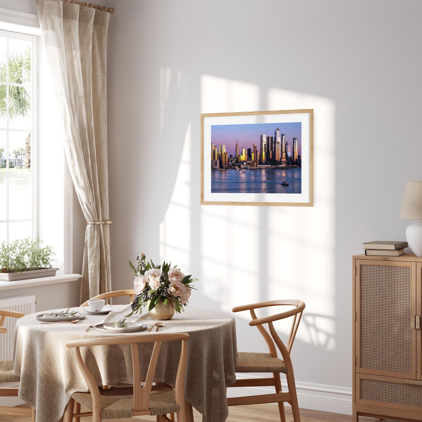 Fine art print of Pinky Sunset Moment of Hudson Yards Manhattan NYC