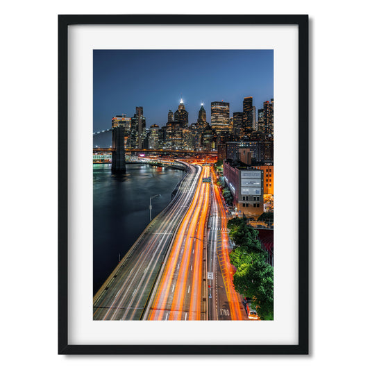Fine art print of Franklin D. Roosevelt East River Drive at Night