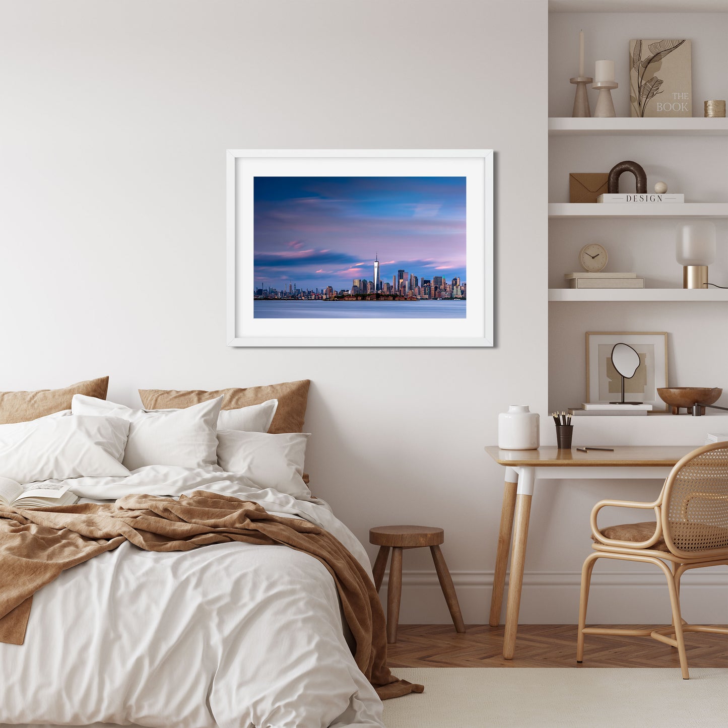 Lower Manhattan and Ellis Island at sunset 2022