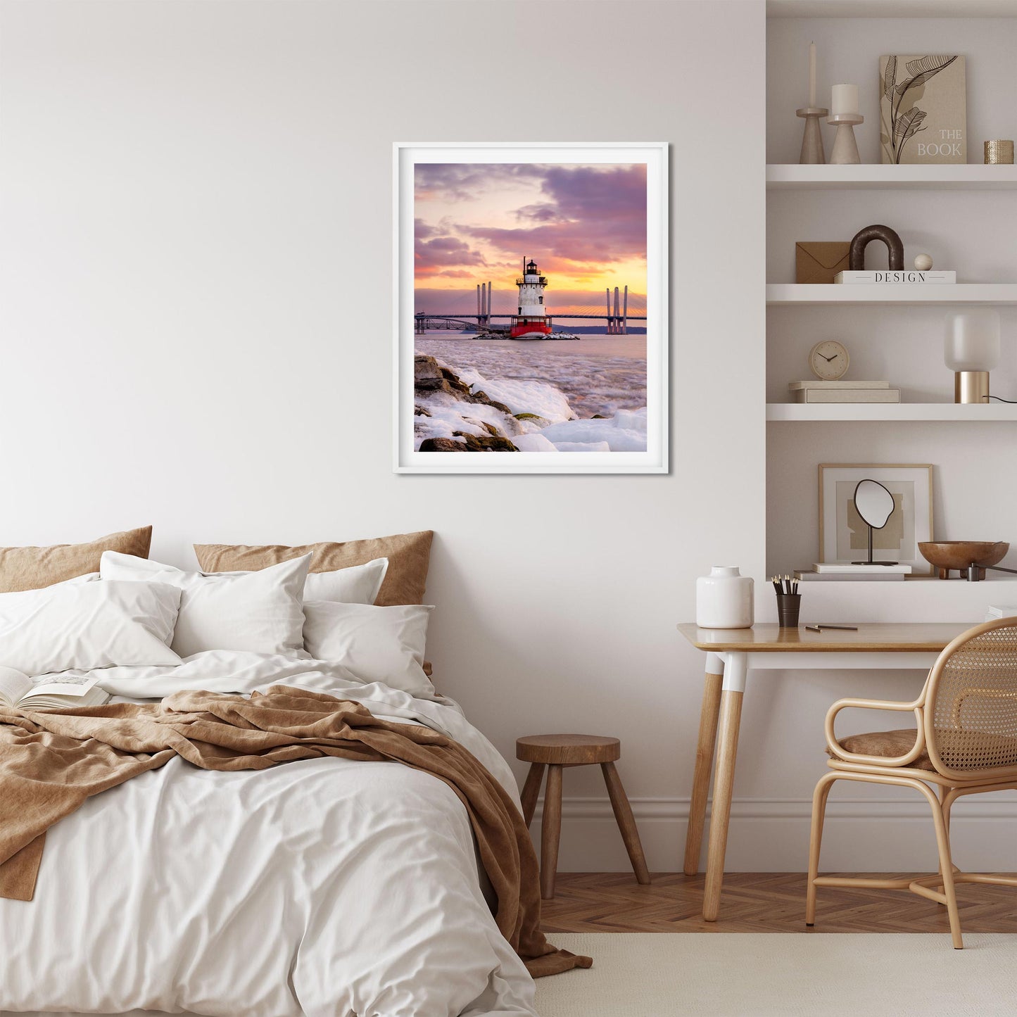 Fine art print of Tarrytown Sleepy Hollow Lighthouse at sunset, New York