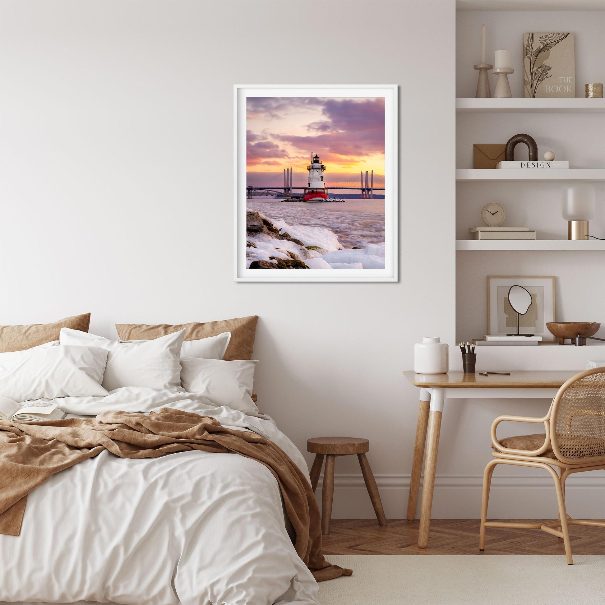 Fine art print of Tarrytown Sleepy Hollow Lighthouse at sunset, New York