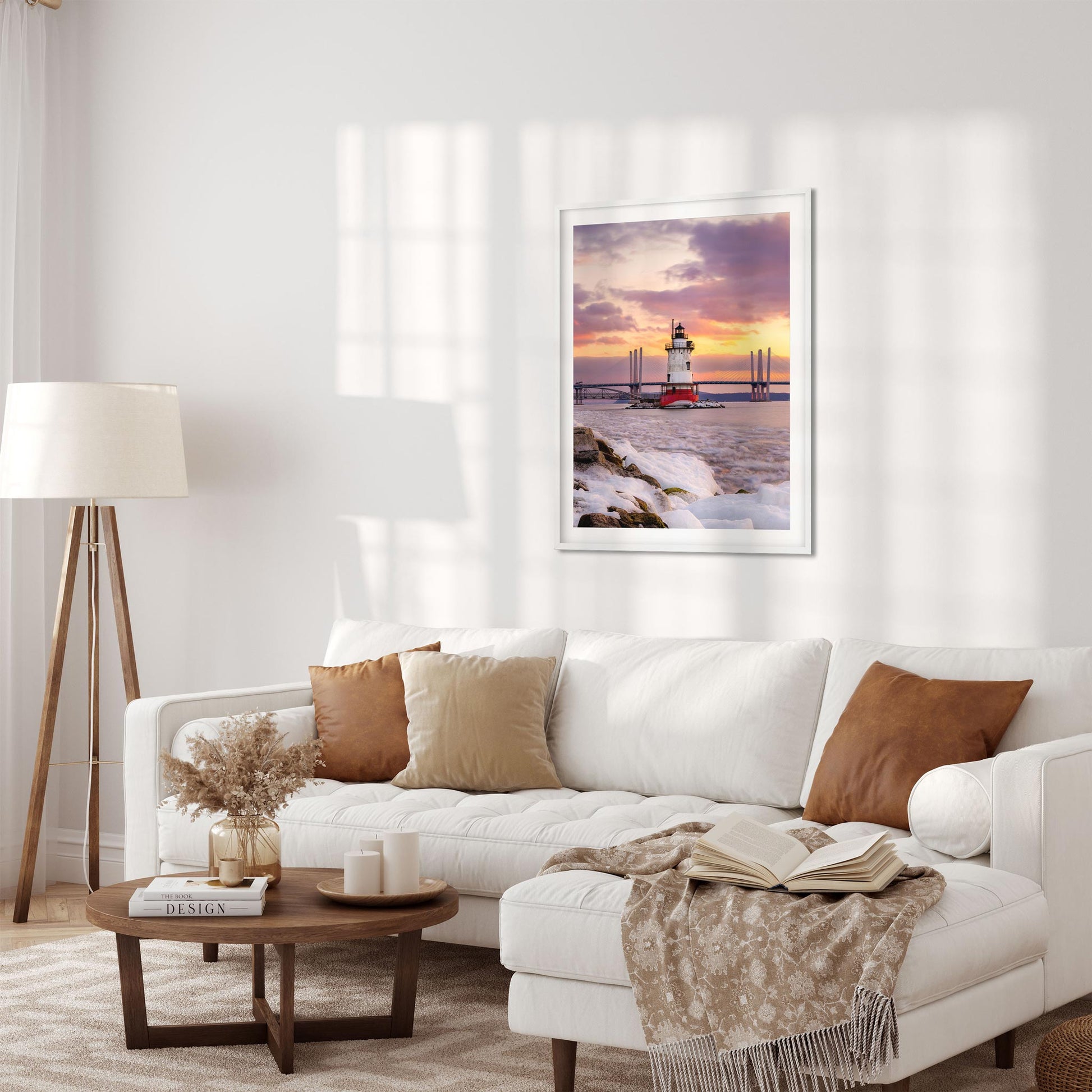 Fine art print of Tarrytown Sleepy Hollow Lighthouse at sunset, New York