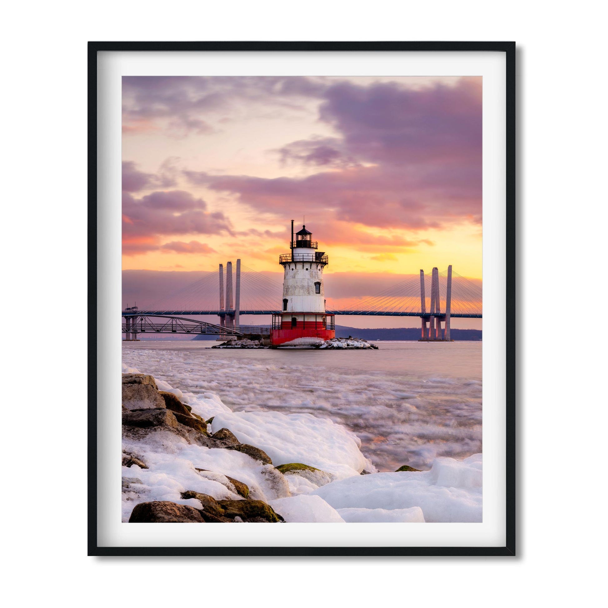 Fine art print of Tarrytown Sleepy Hollow Lighthouse at sunset, New York