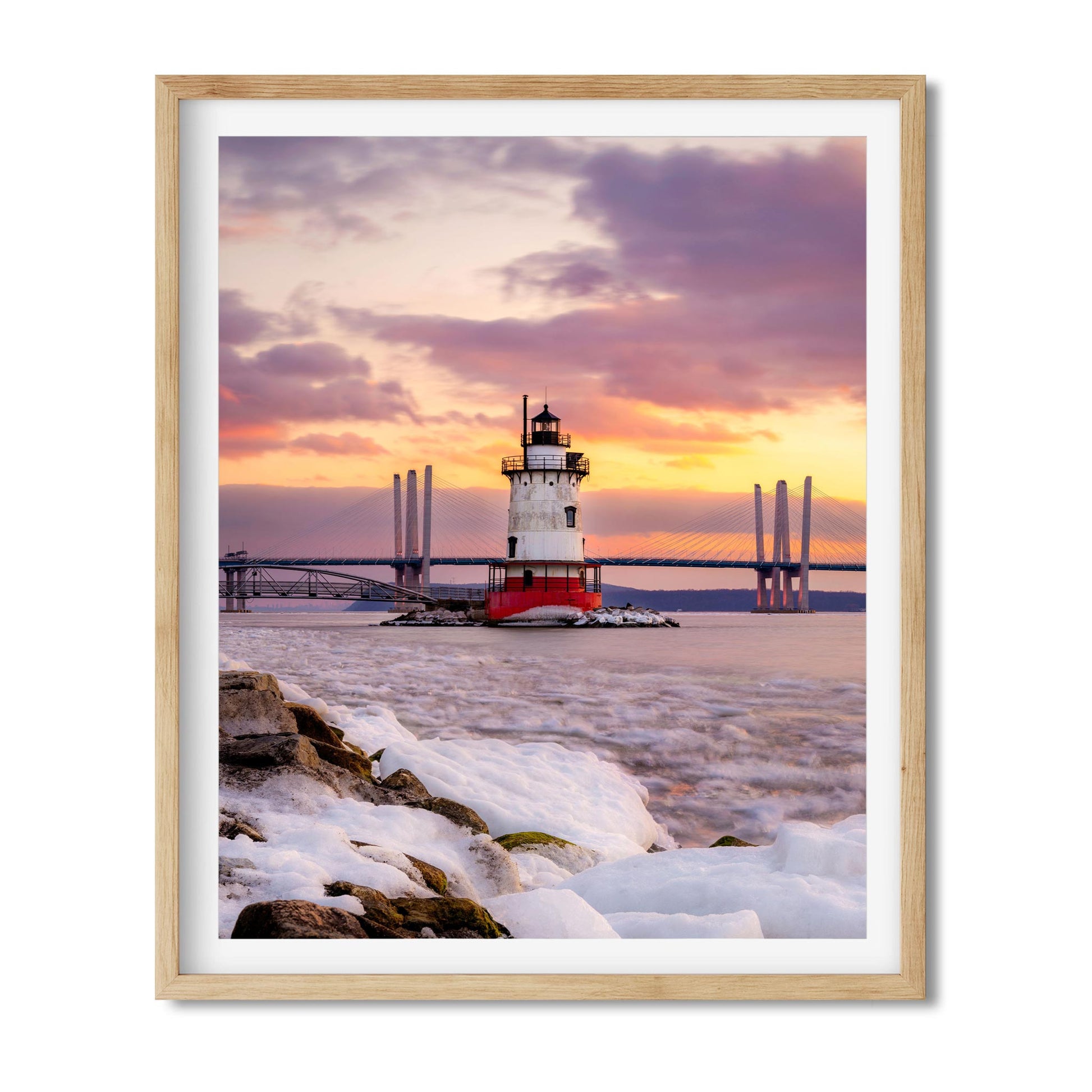 Fine art print of Tarrytown Sleepy Hollow Lighthouse at sunset, New York