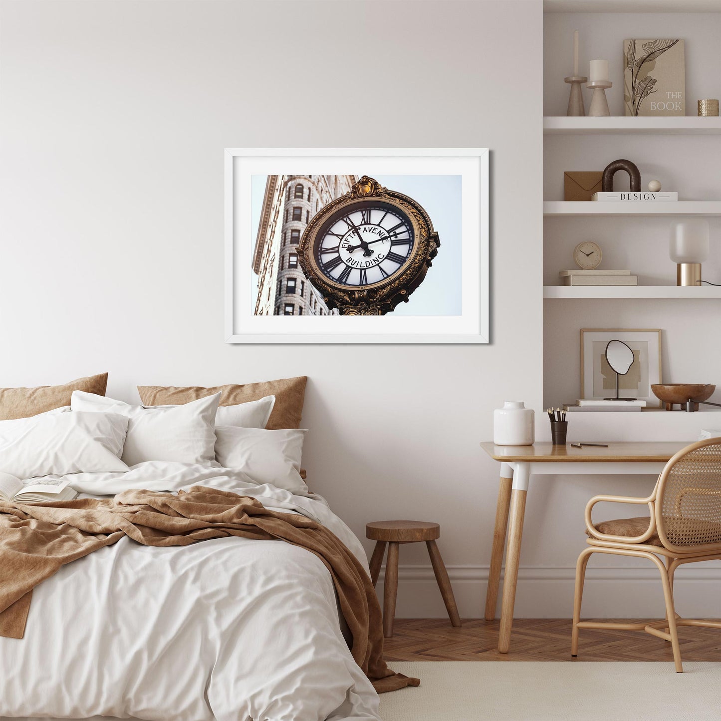 Fine art print of Tiffany Street Clock on 5th Avenue New York City