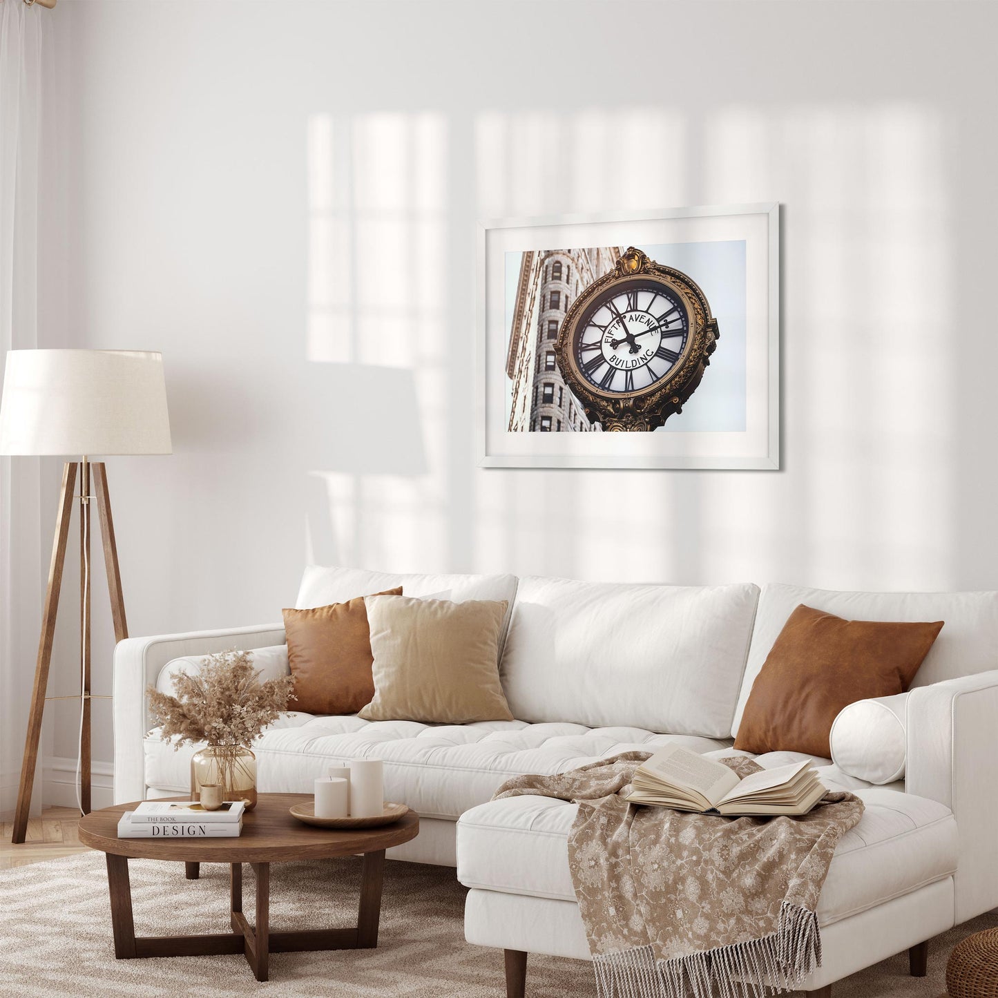 Fine art print of Tiffany Street Clock on 5th Avenue New York City