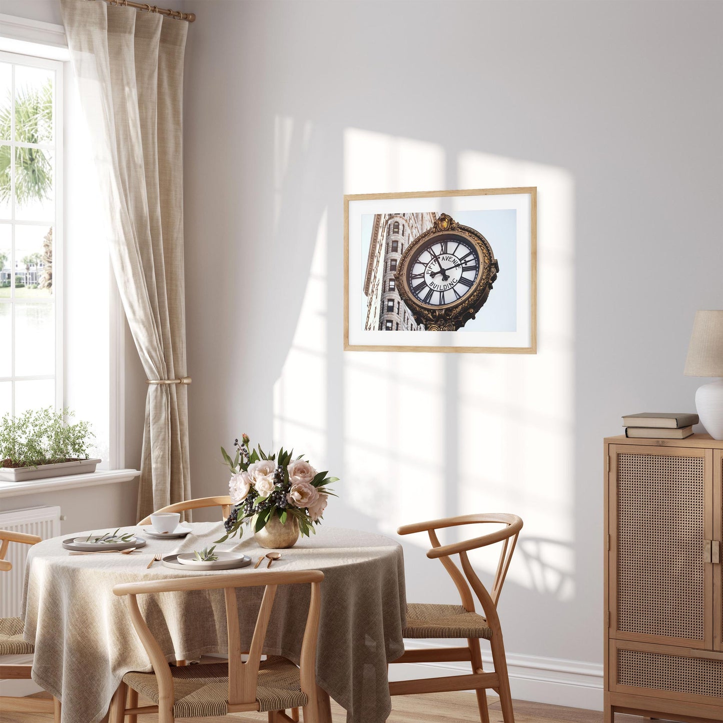 Fine art print of Tiffany Street Clock on 5th Avenue New York City