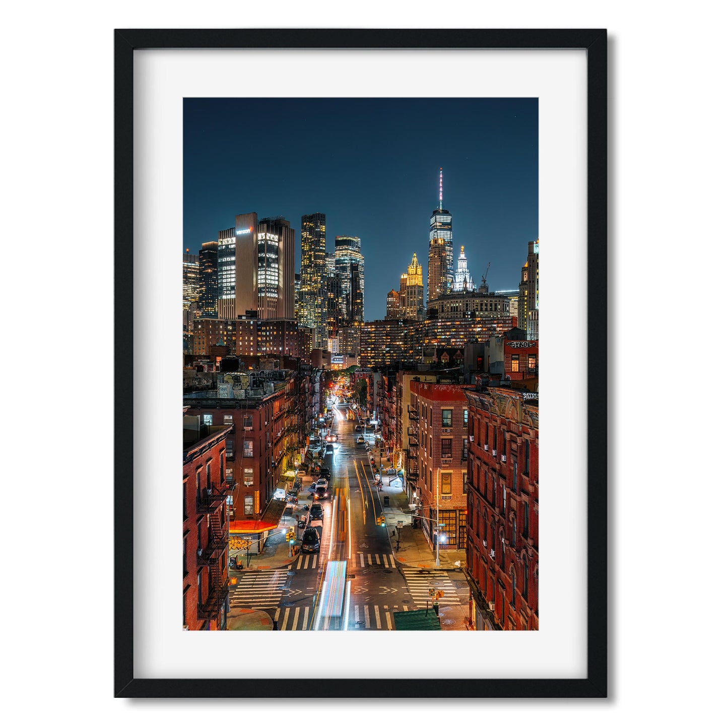 Fine art print of Chinatown at Night Lower Manhattan NYC