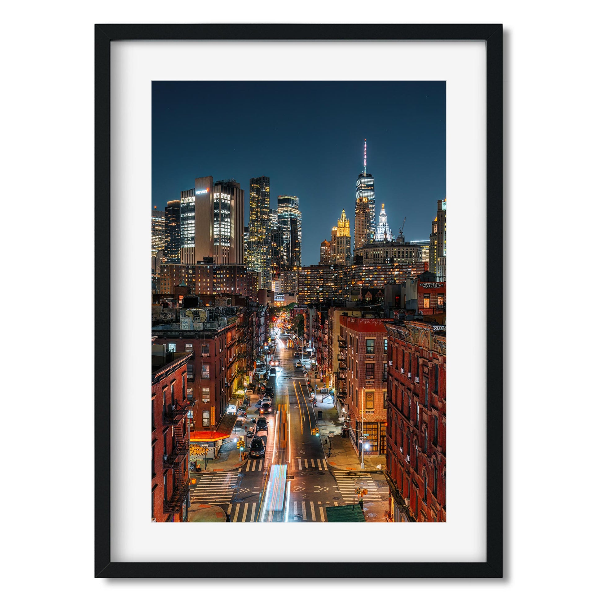 Fine art print of Chinatown at Night Lower Manhattan NYC