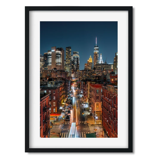 Fine art print of Chinatown at Night Lower Manhattan NYC