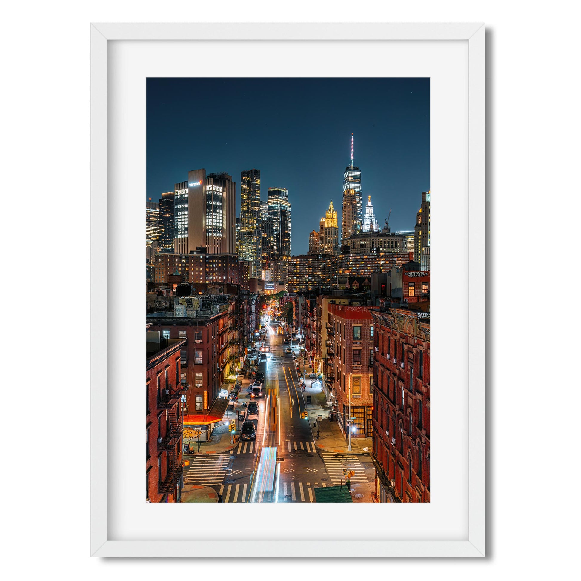 Fine art print of Chinatown at Night Lower Manhattan NYC