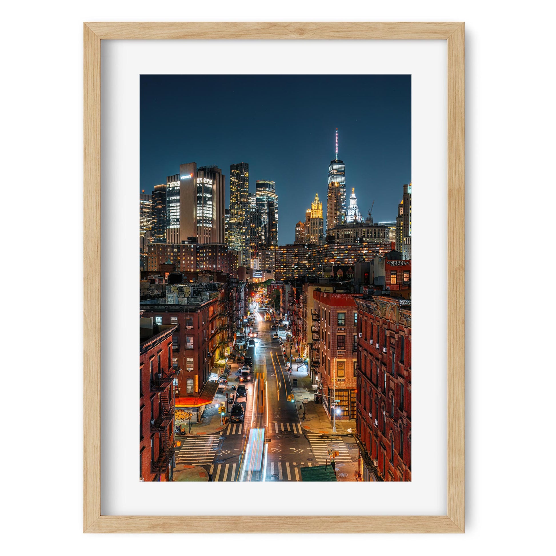 Fine art print of Chinatown at Night Lower Manhattan NYC