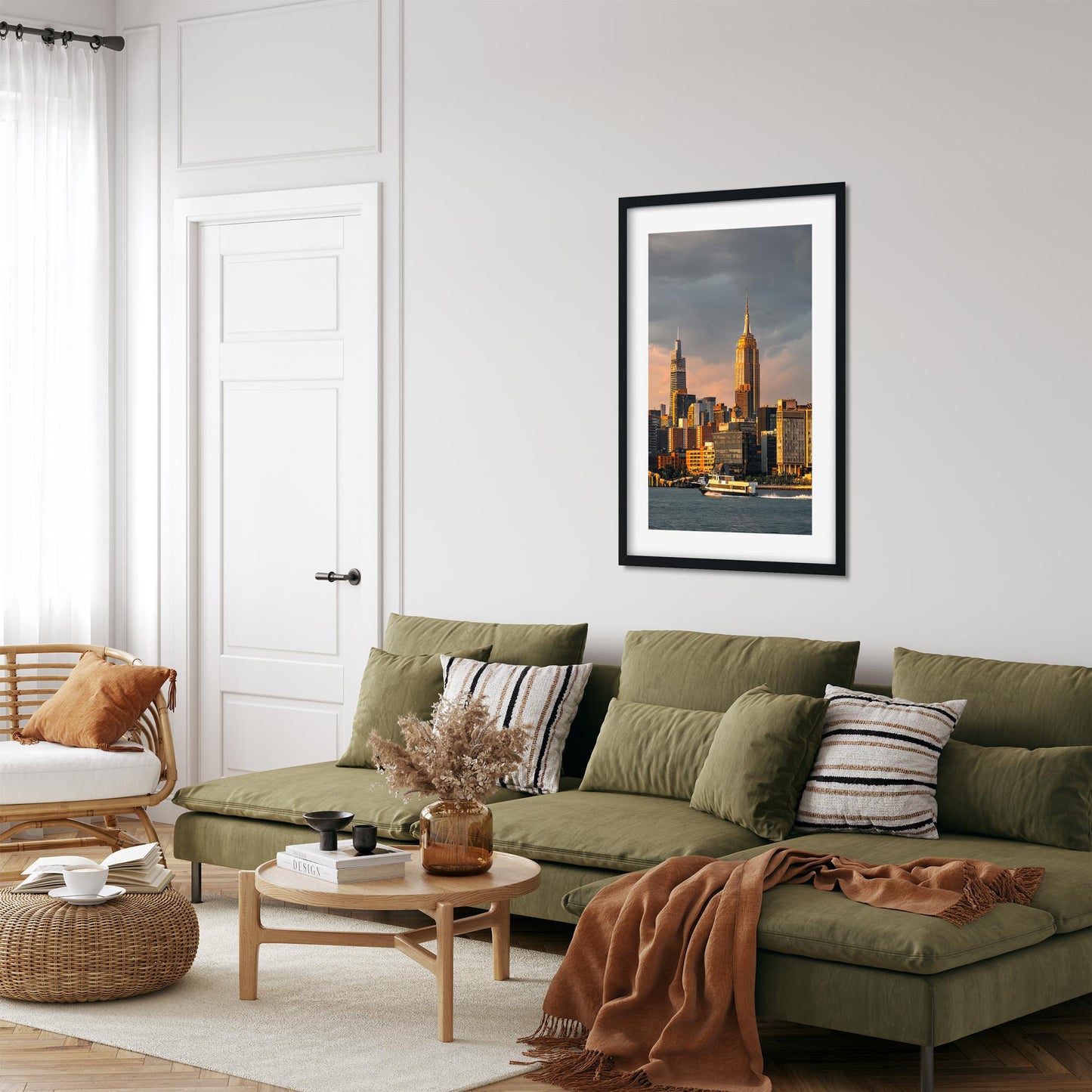 Fine art print of Hudson River and Midtown Manhattan New York City