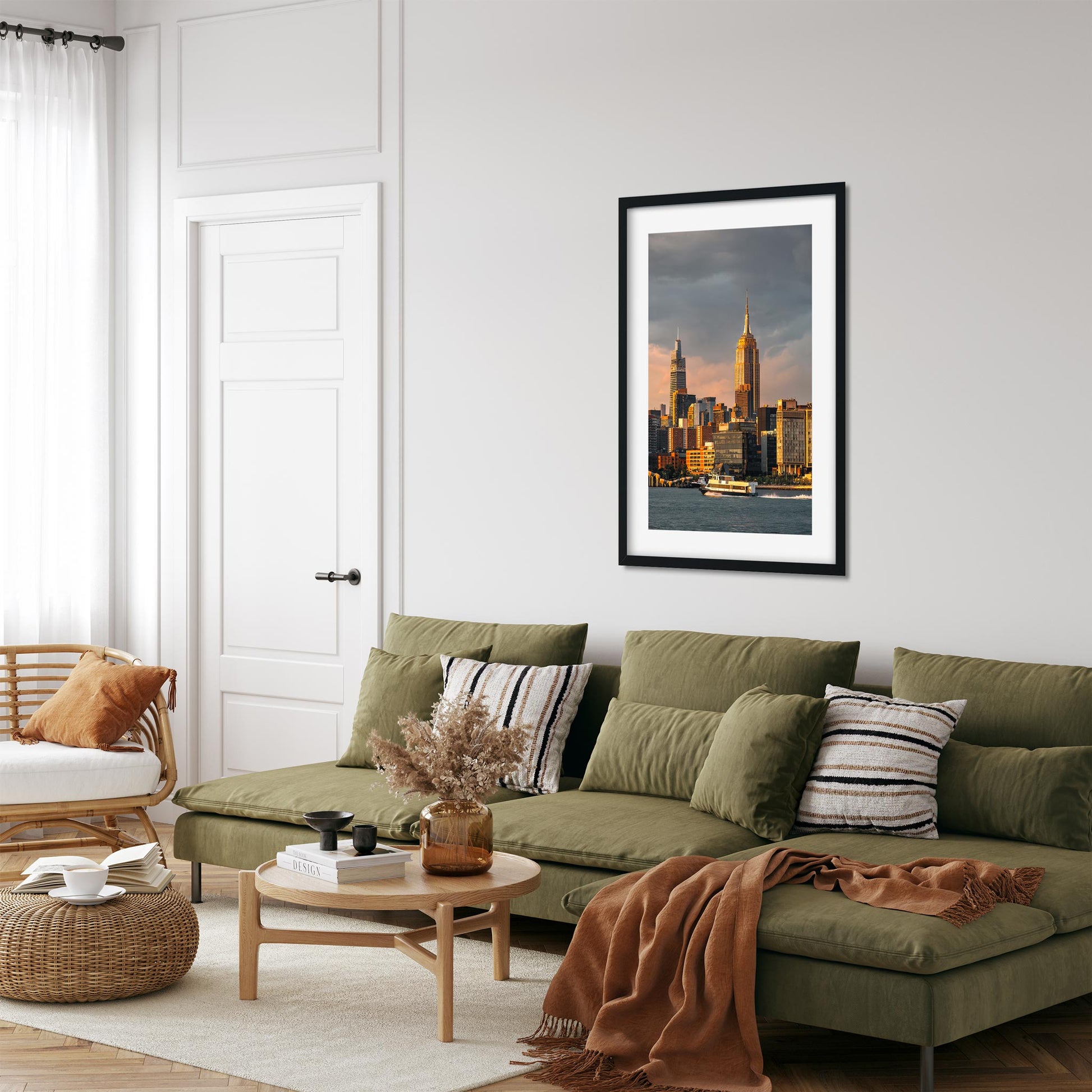 Fine art print of Hudson River and Midtown Manhattan New York City