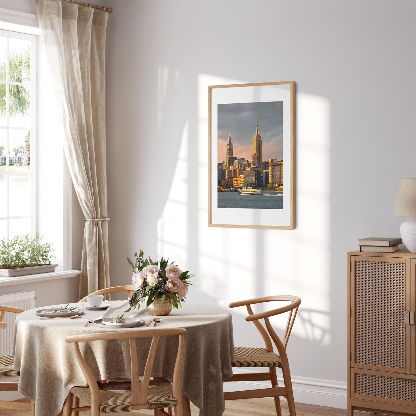 Fine art print of Hudson River and Midtown Manhattan New York City