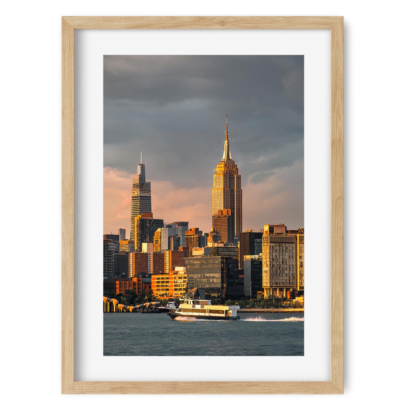 Fine art print of Hudson River and Midtown Manhattan New York City