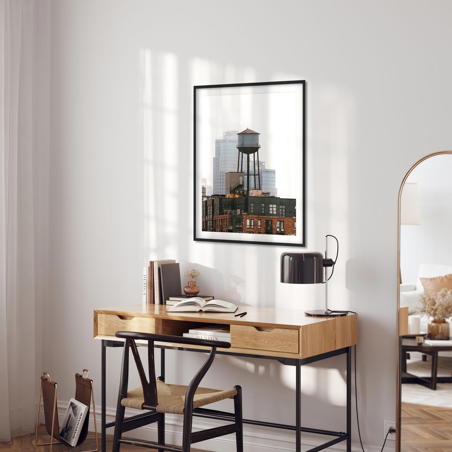 Fine art print of Water Tower at Foggy Morning in Greenpoint, Brooklyn New York