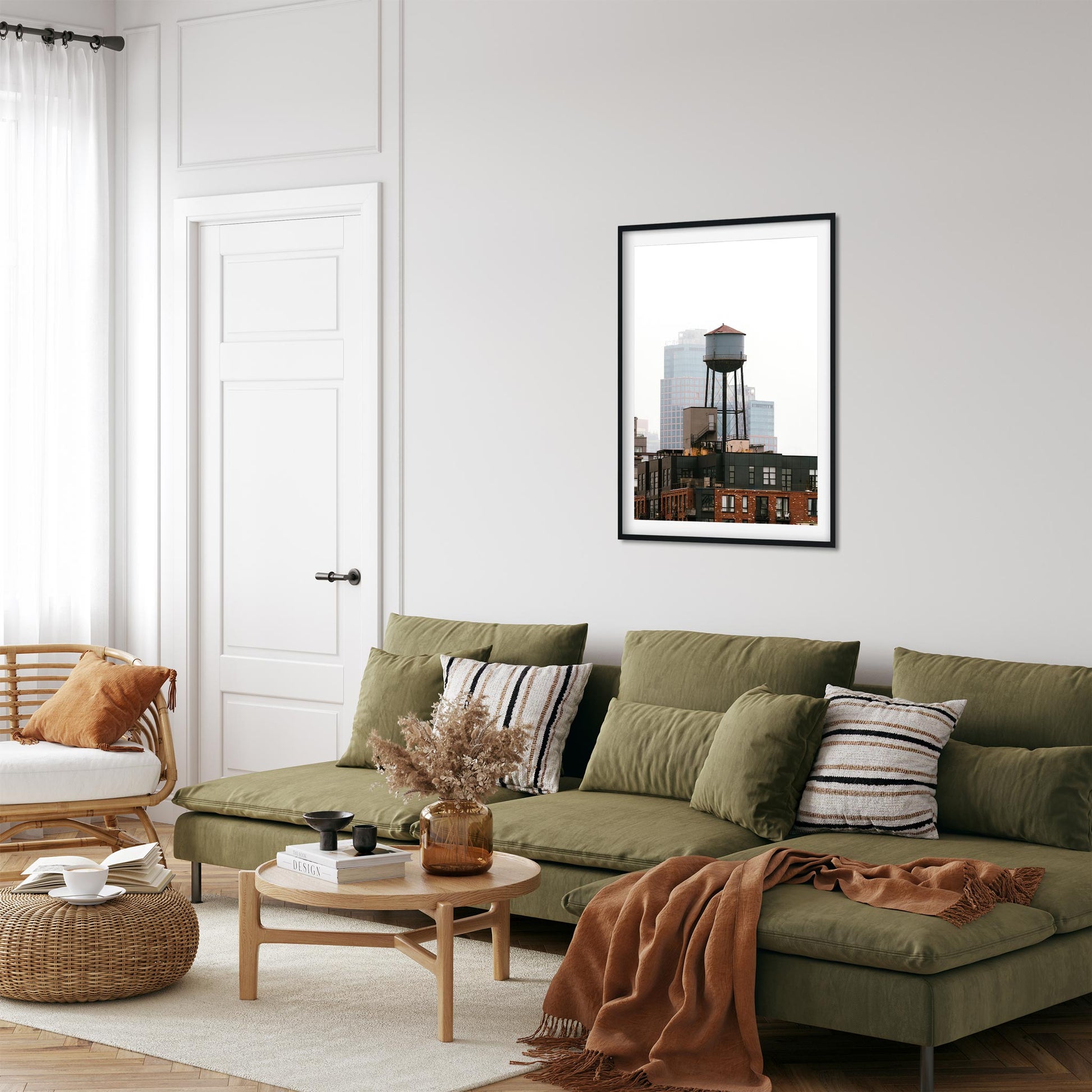 Fine art print of Water Tower at Foggy Morning in Greenpoint, Brooklyn New York