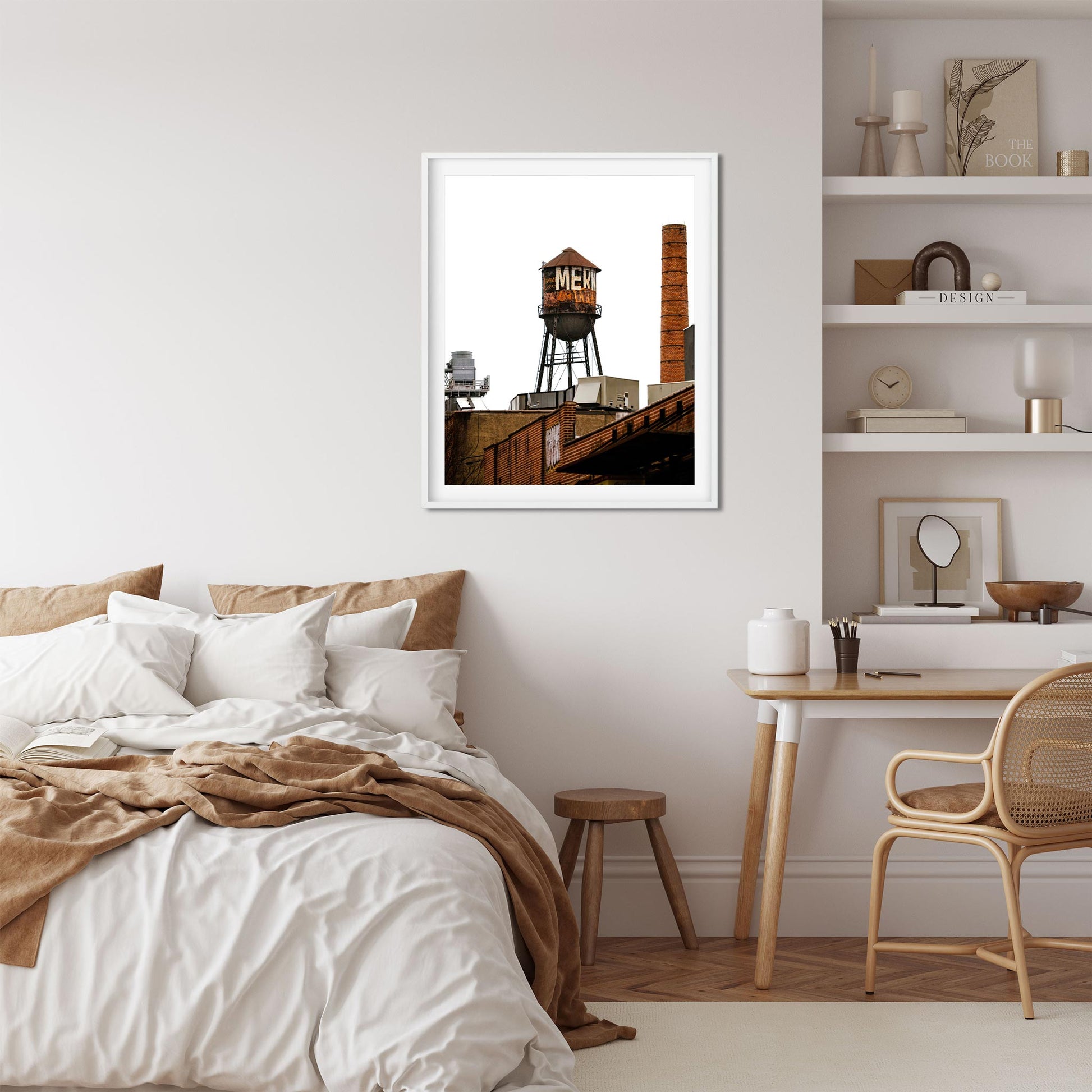 Fine art print of Rusty Water Tower in Greenpoint Brooklyn New York