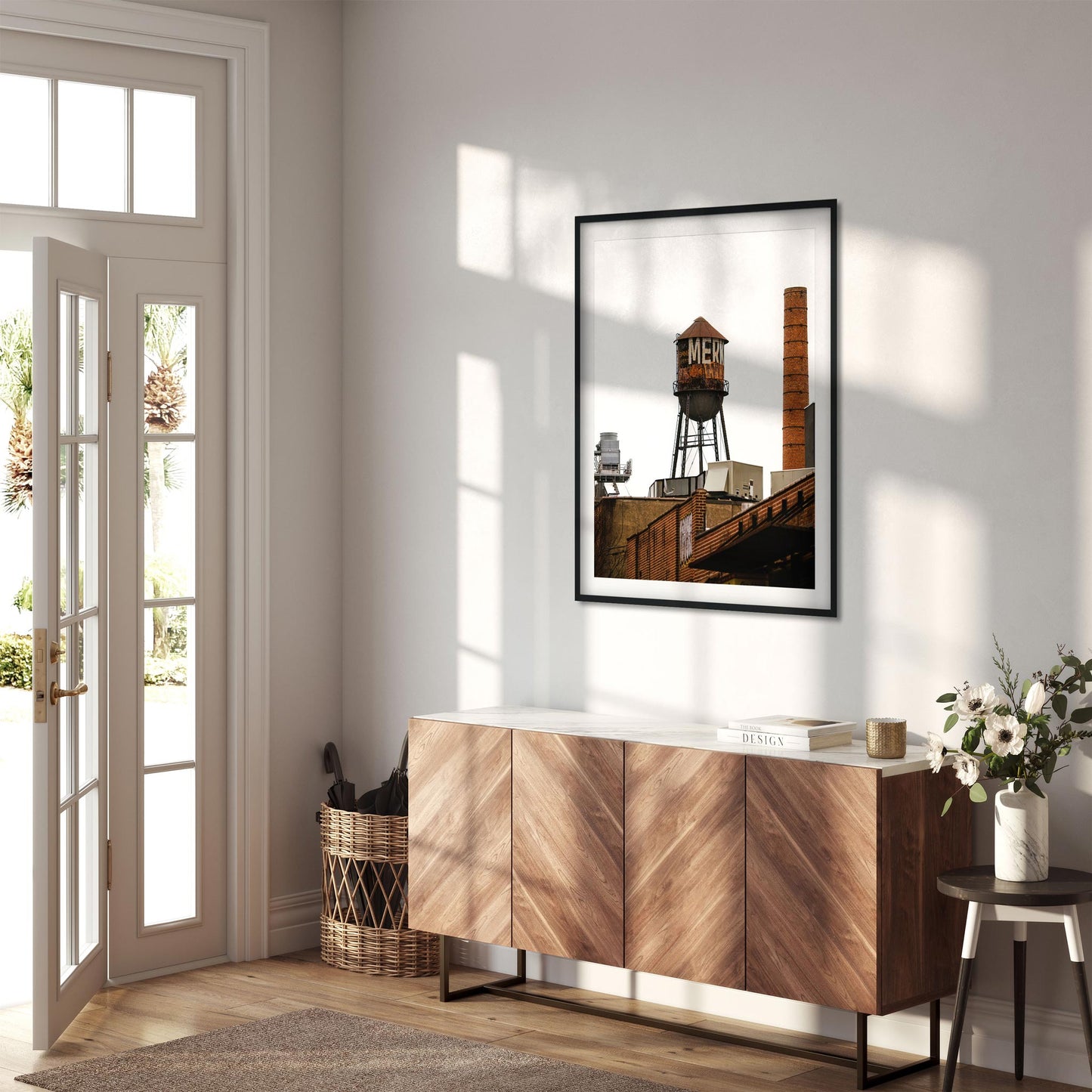 Fine art print of Rusty Water Tower in Greenpoint Brooklyn New York