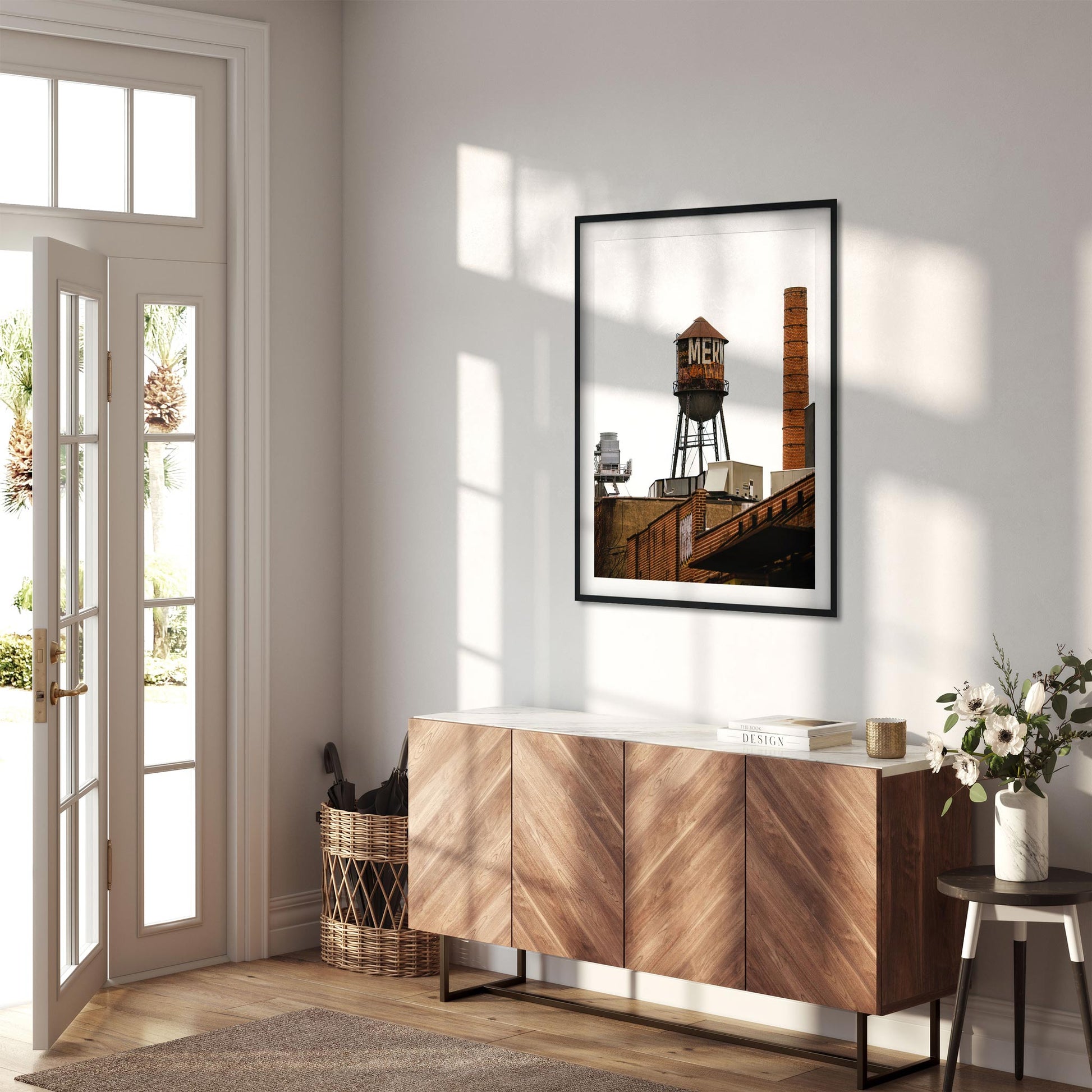 Fine art print of Rusty Water Tower in Greenpoint Brooklyn New York