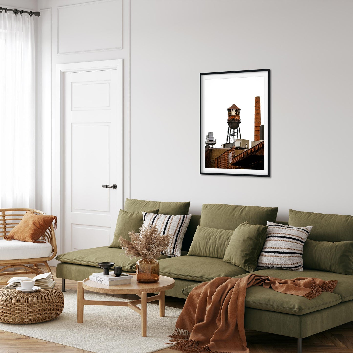 Fine art print of Rusty Water Tower in Greenpoint Brooklyn New York