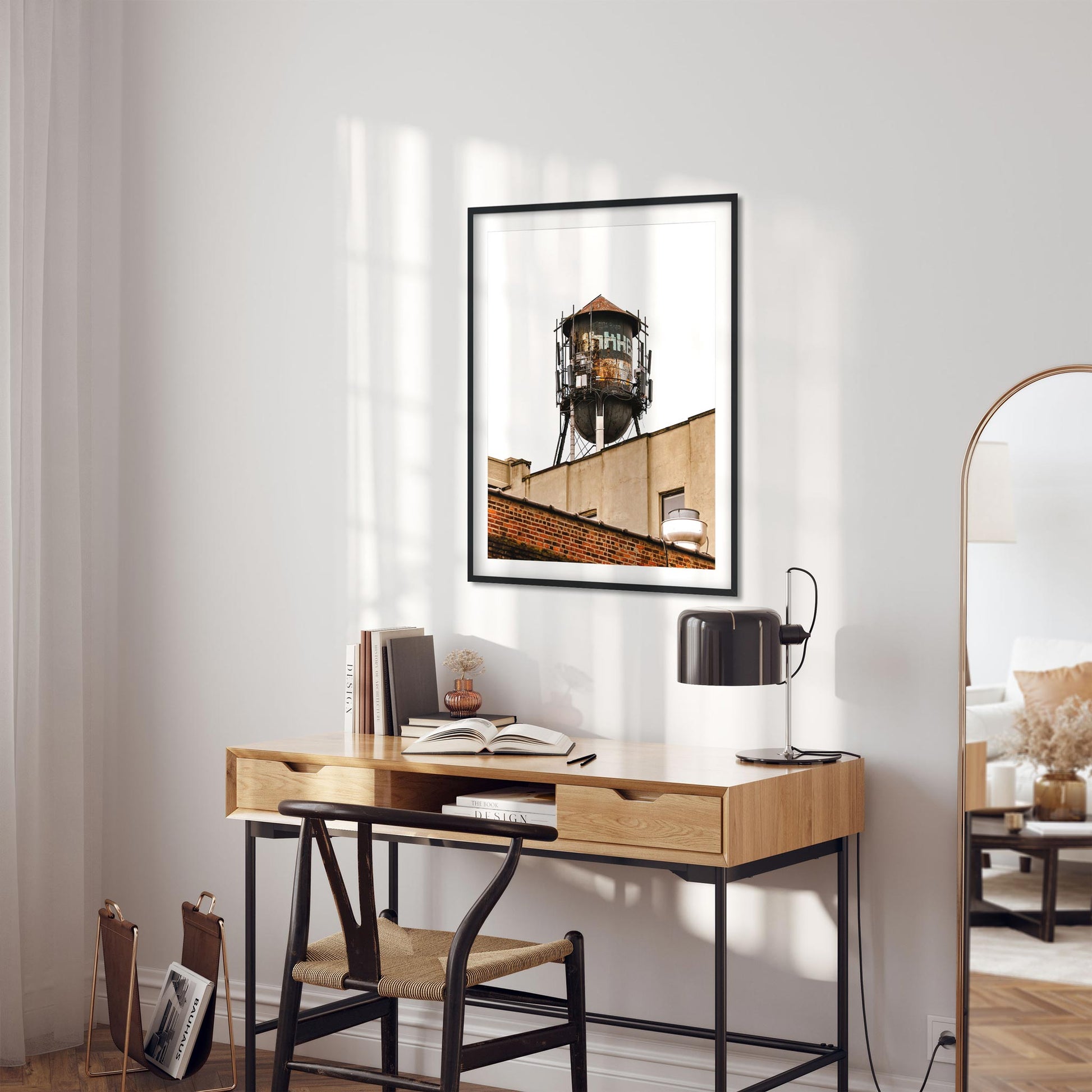 Fine art print of Rusty Water Tower in Greenpoint Brooklyn New York