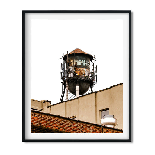 Fine art print of Rusty Water Tower in Greenpoint Brooklyn New York