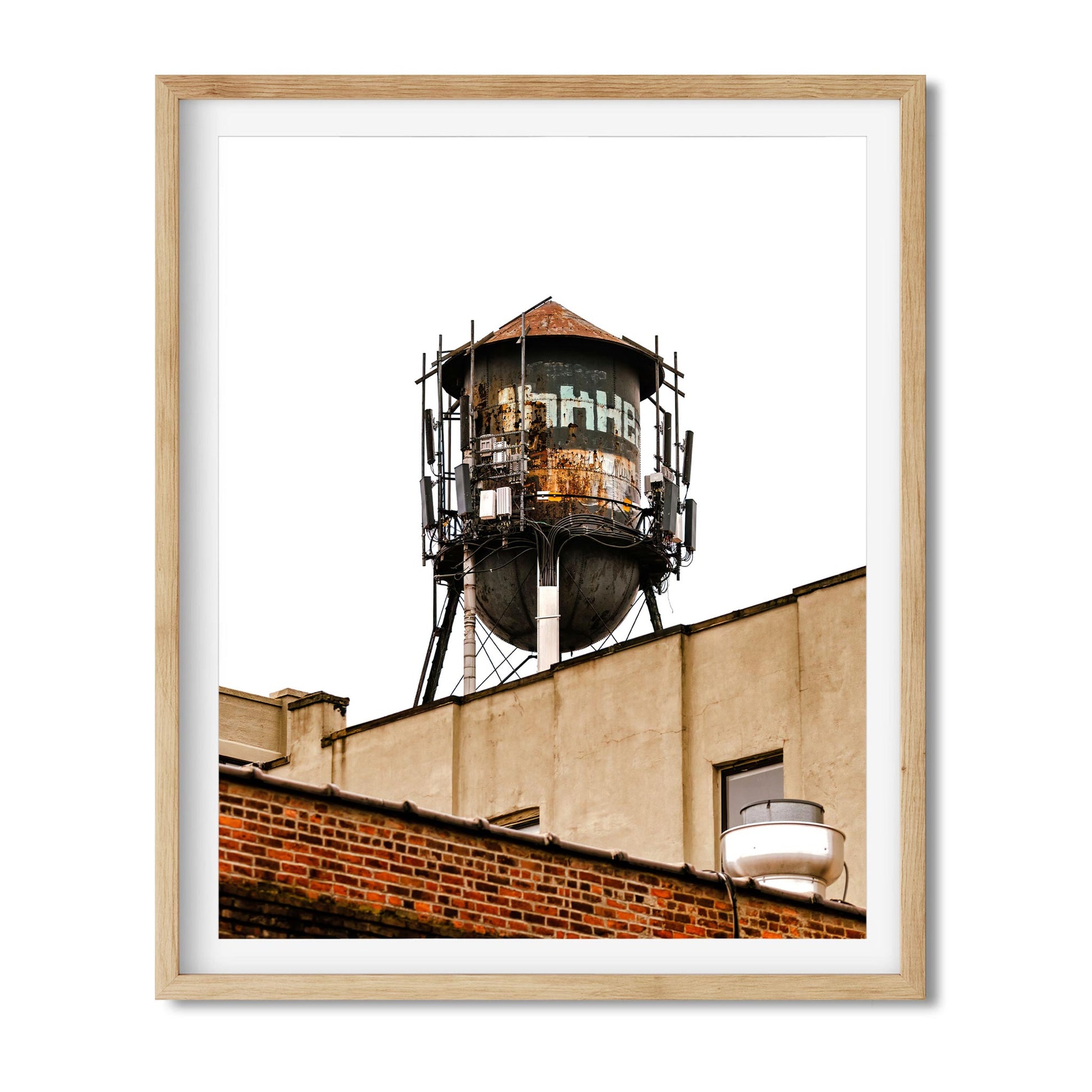 Fine art print of Rusty Water Tower in Greenpoint Brooklyn New York