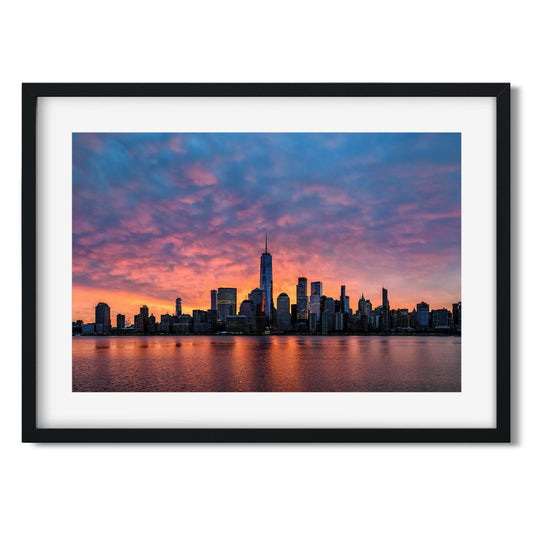 Fine art print of Silhouette Lower Manhattan at Sunrise