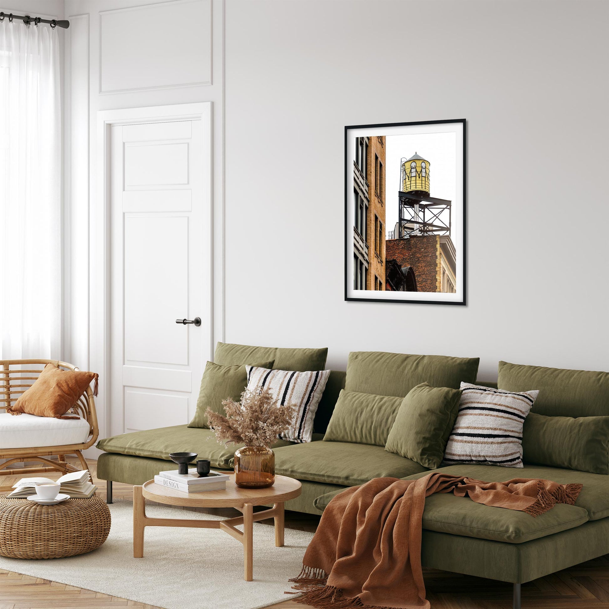 Fine art print of Water Tower painted by STIK in East Village New York City
