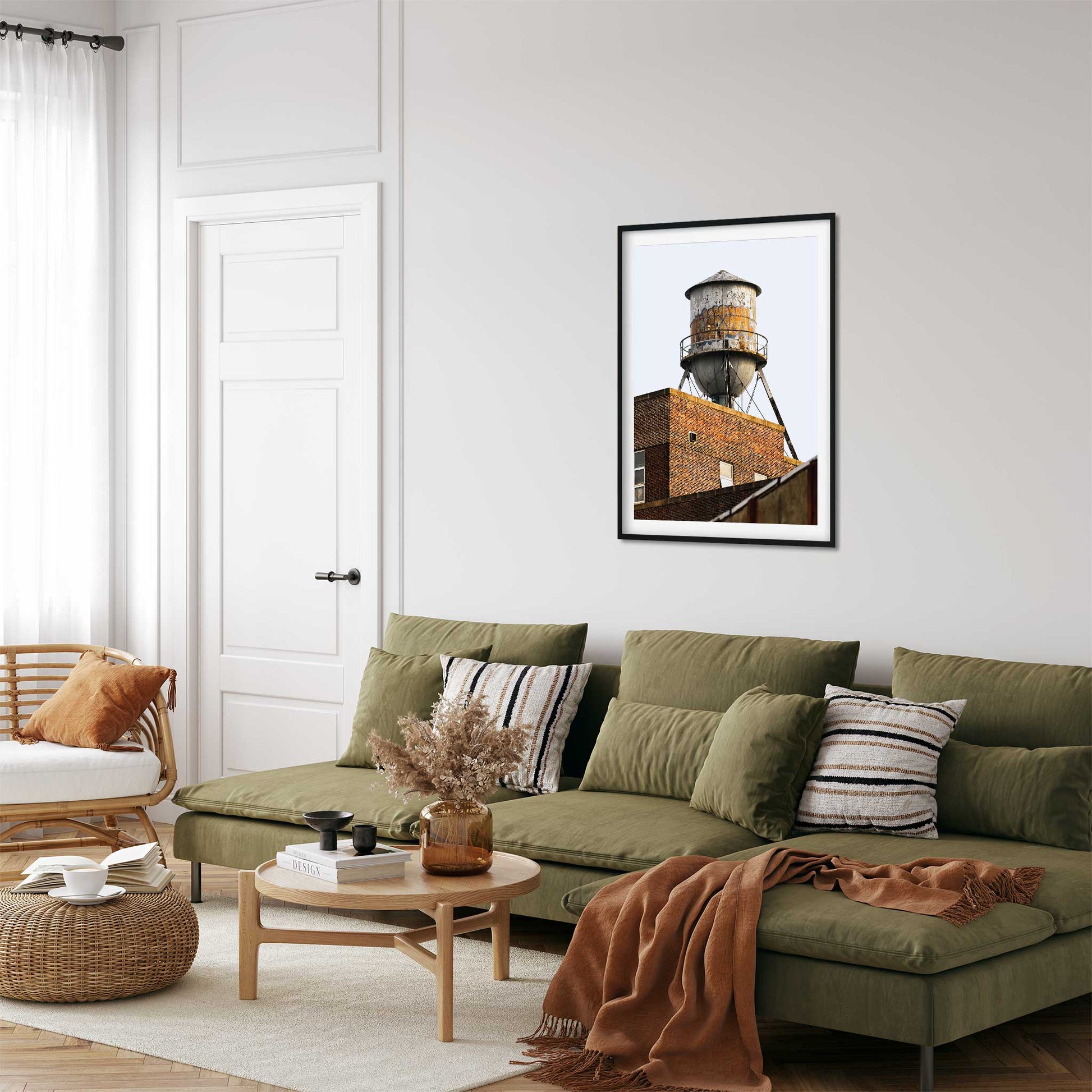 Fine Art Print of Water Tower in Navy Yard Brooklyn