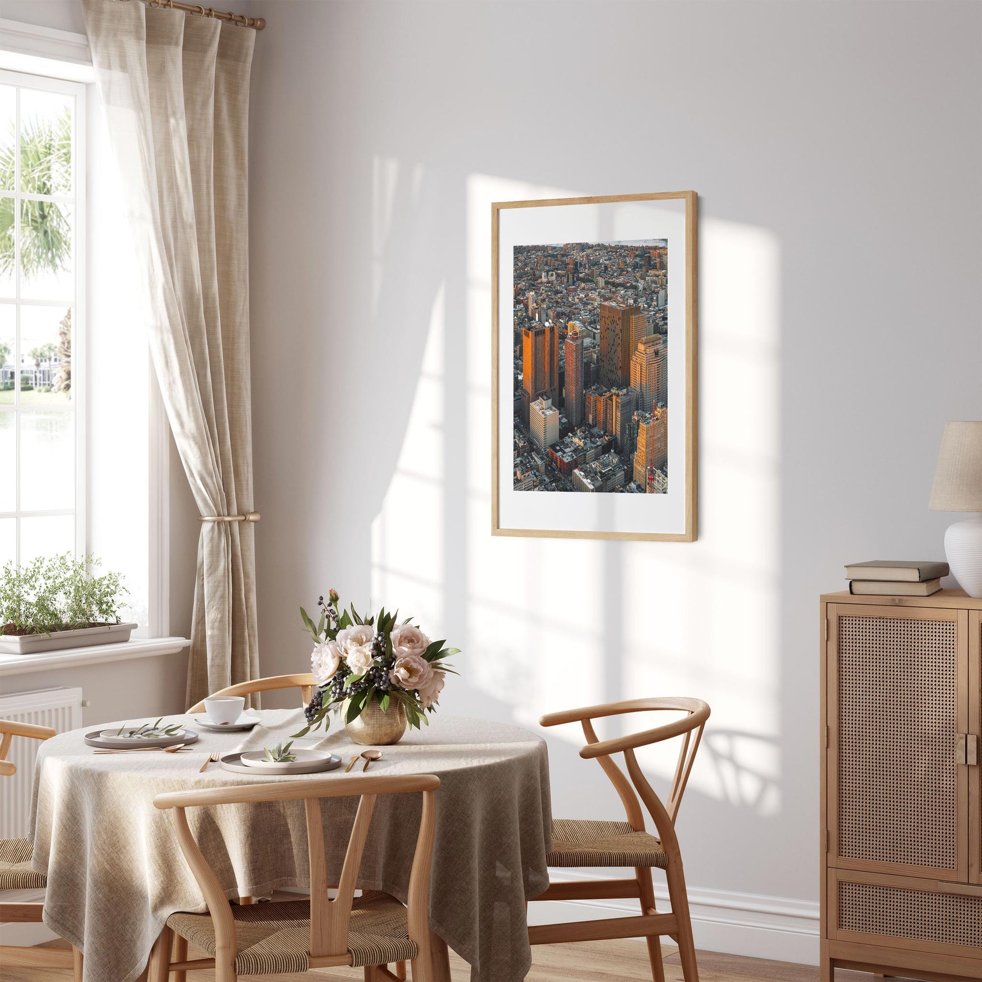 Fine art print of Civic Center Manhattan at Sunset