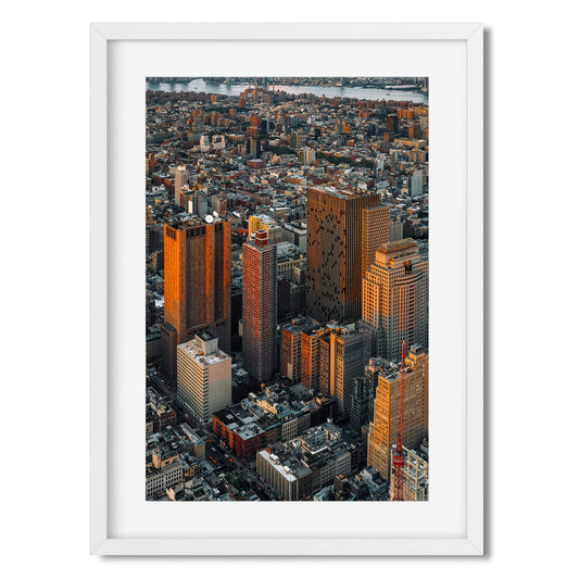 Fine art print of Civic Center Manhattan at Sunset