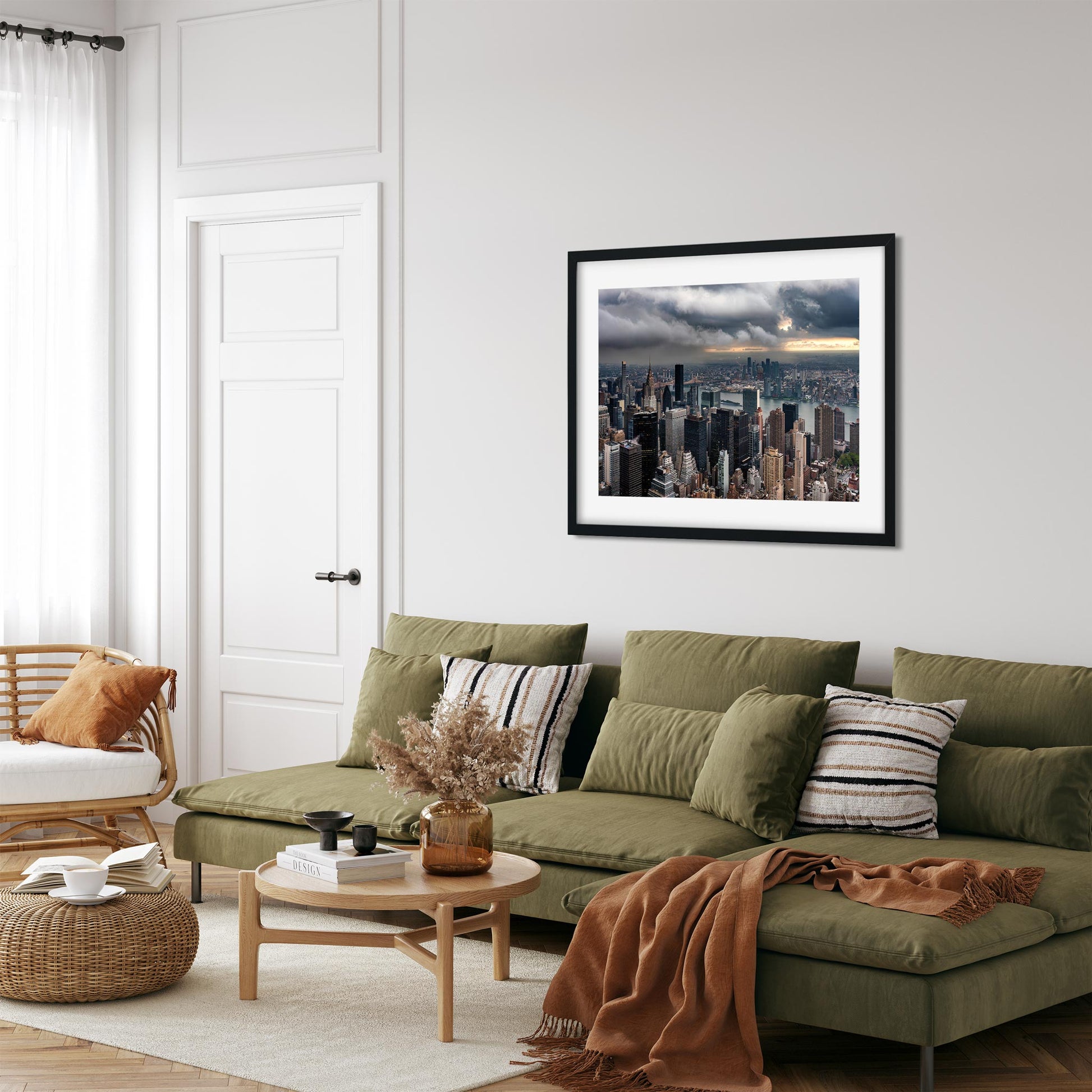 Fine art print of Storm Clouds Move Over Midtown Manhattan and Queens NYC