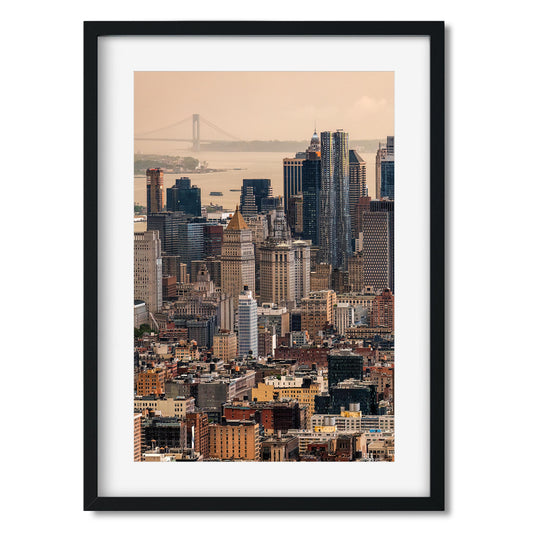 Fine art print of Sunset Meets Storm Over Lower East Manhattan New York City