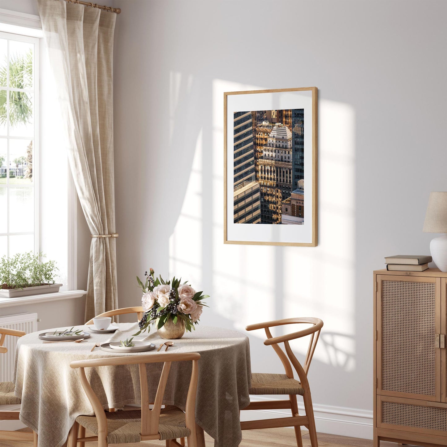 Fine art print of Winter Sunset Reflect on The Building of Murray Hill Midtown Manhattan NYC