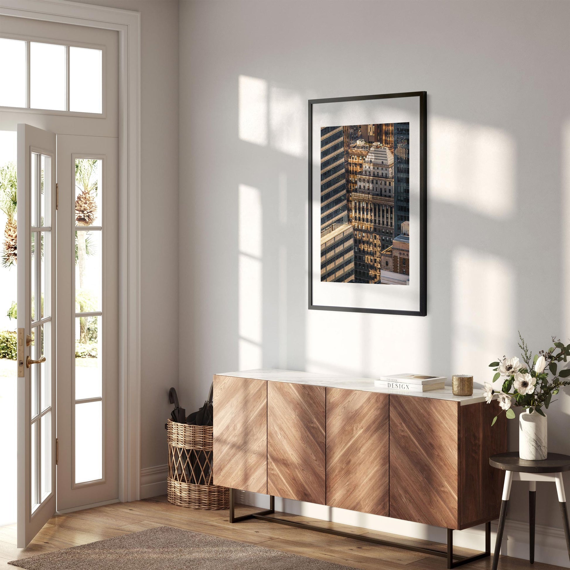 Fine art print of Winter Sunset Reflect on The Building of Murray Hill Midtown Manhattan NYC