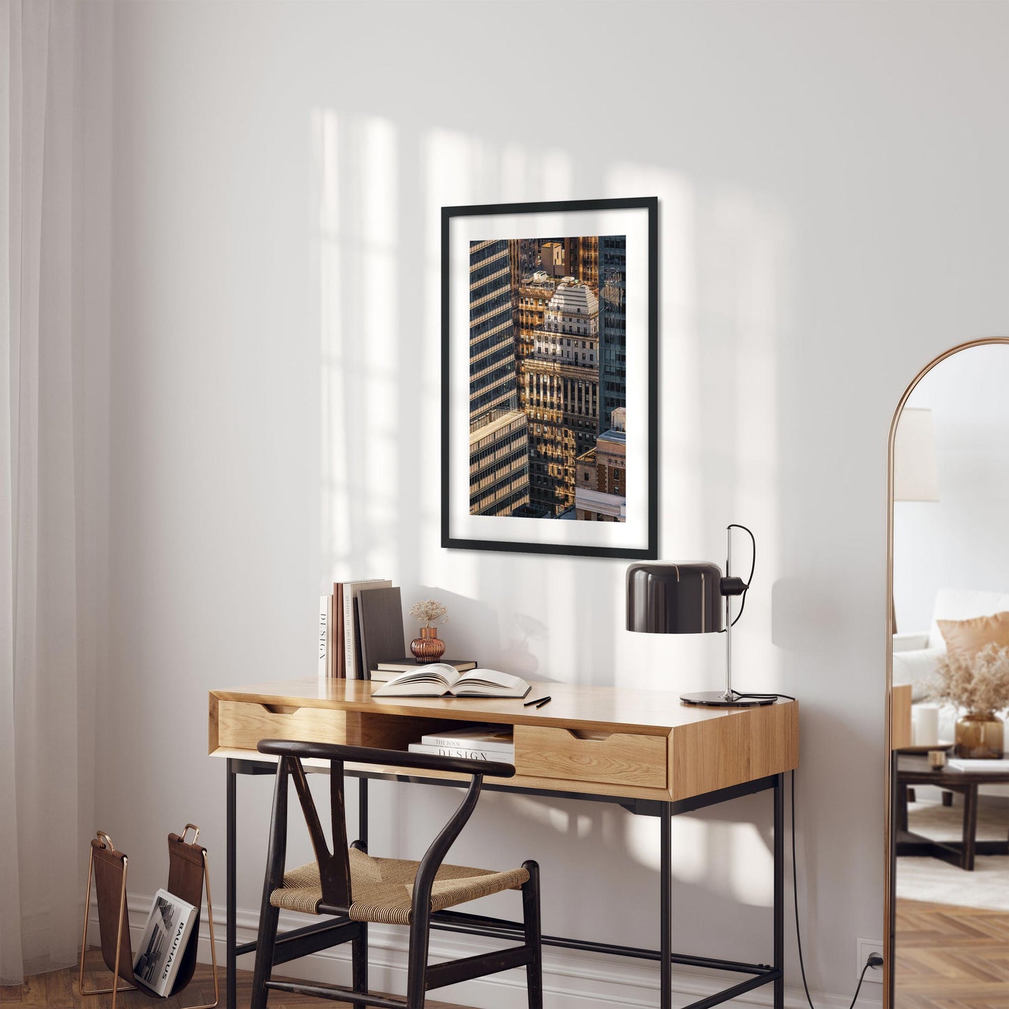 Fine art print of Winter Sunset Reflect on The Building of Murray Hill Midtown Manhattan NYC