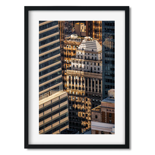Fine art print of Winter Sunset Reflect on The Building of Murray Hill Midtown Manhattan NYC