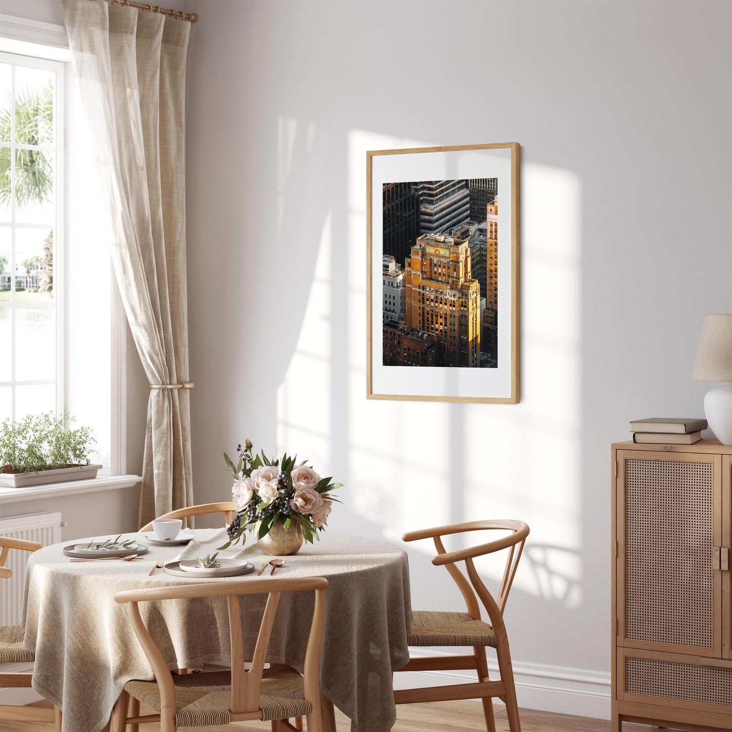 Fine art print of unset Moment of Fred F. French Building in Midtown Manhattan New York City