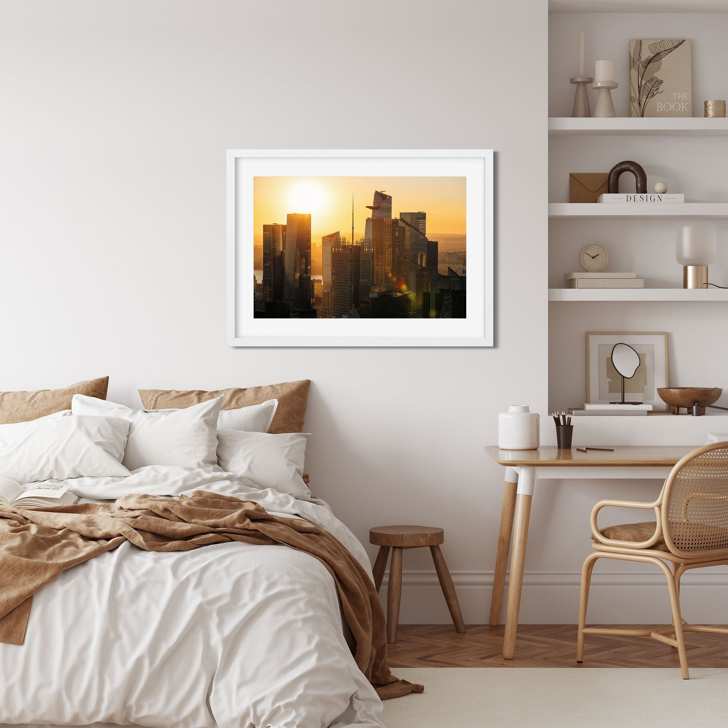 Sunset over skyscrapers of Hudson Yards midtown Manhattan 2023