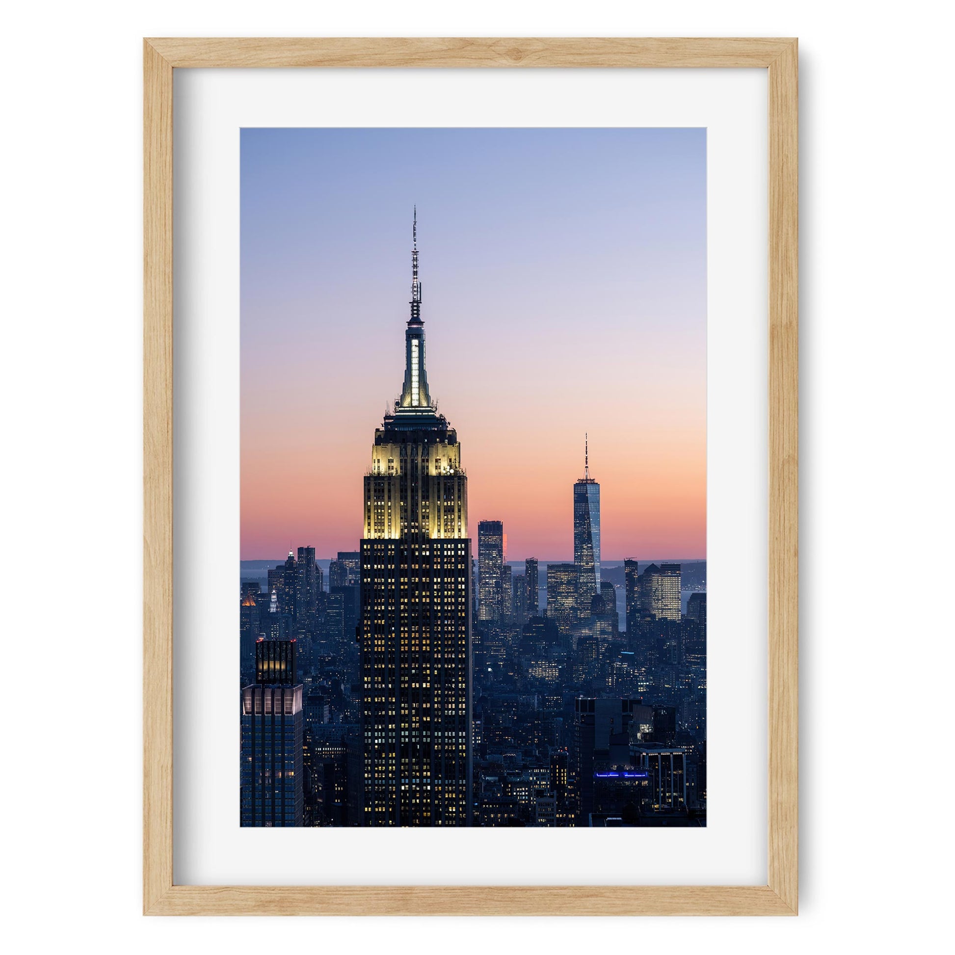 Fine art print of Iconic Manhattan View at Dusk New York City