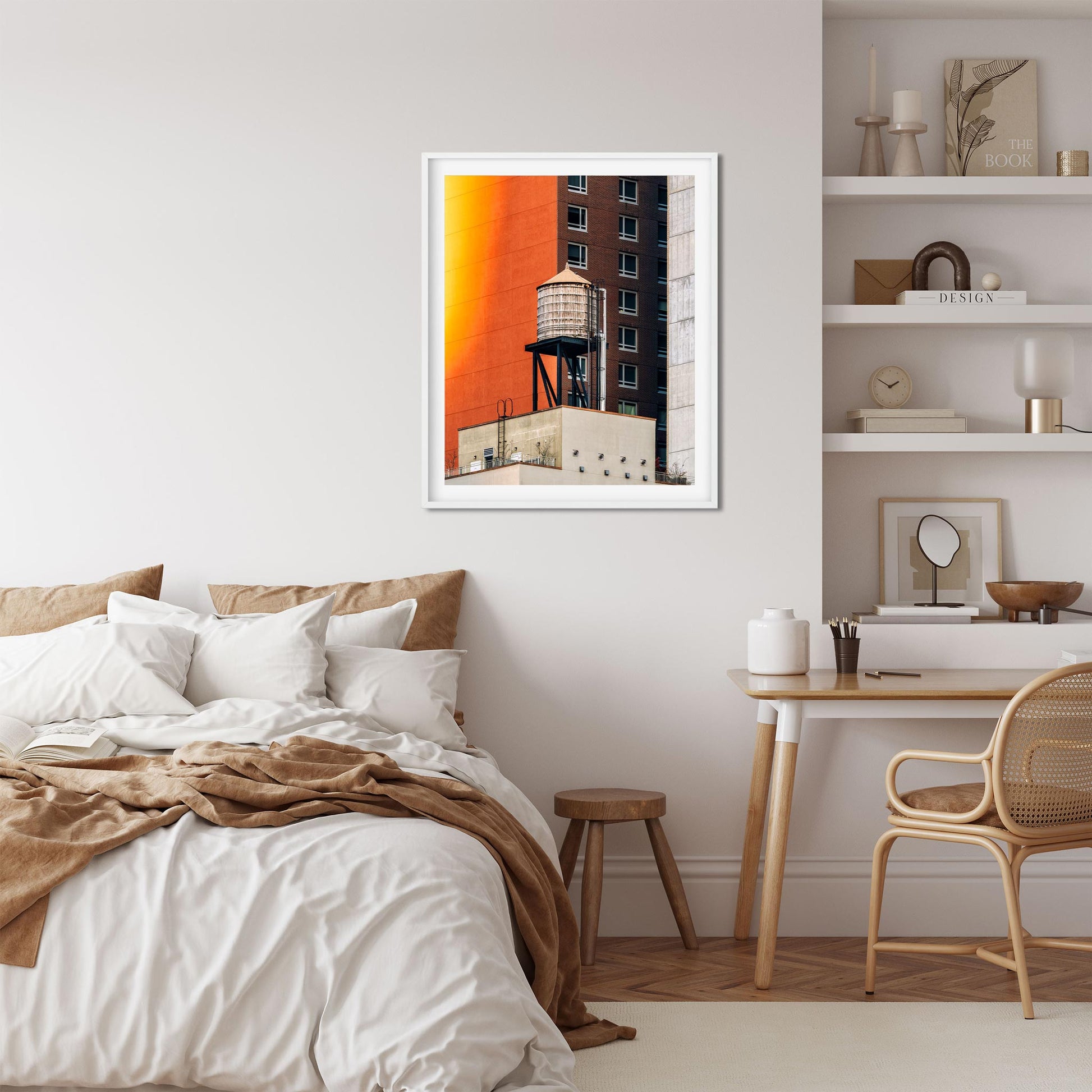 Fine art print of Sunset Color with Water Tower in Hell's Kitchen Manhattan NYC