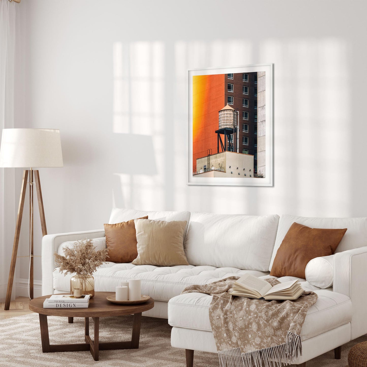 Fine art print of Sunset Color with Water Tower in Hell's Kitchen Manhattan NYC