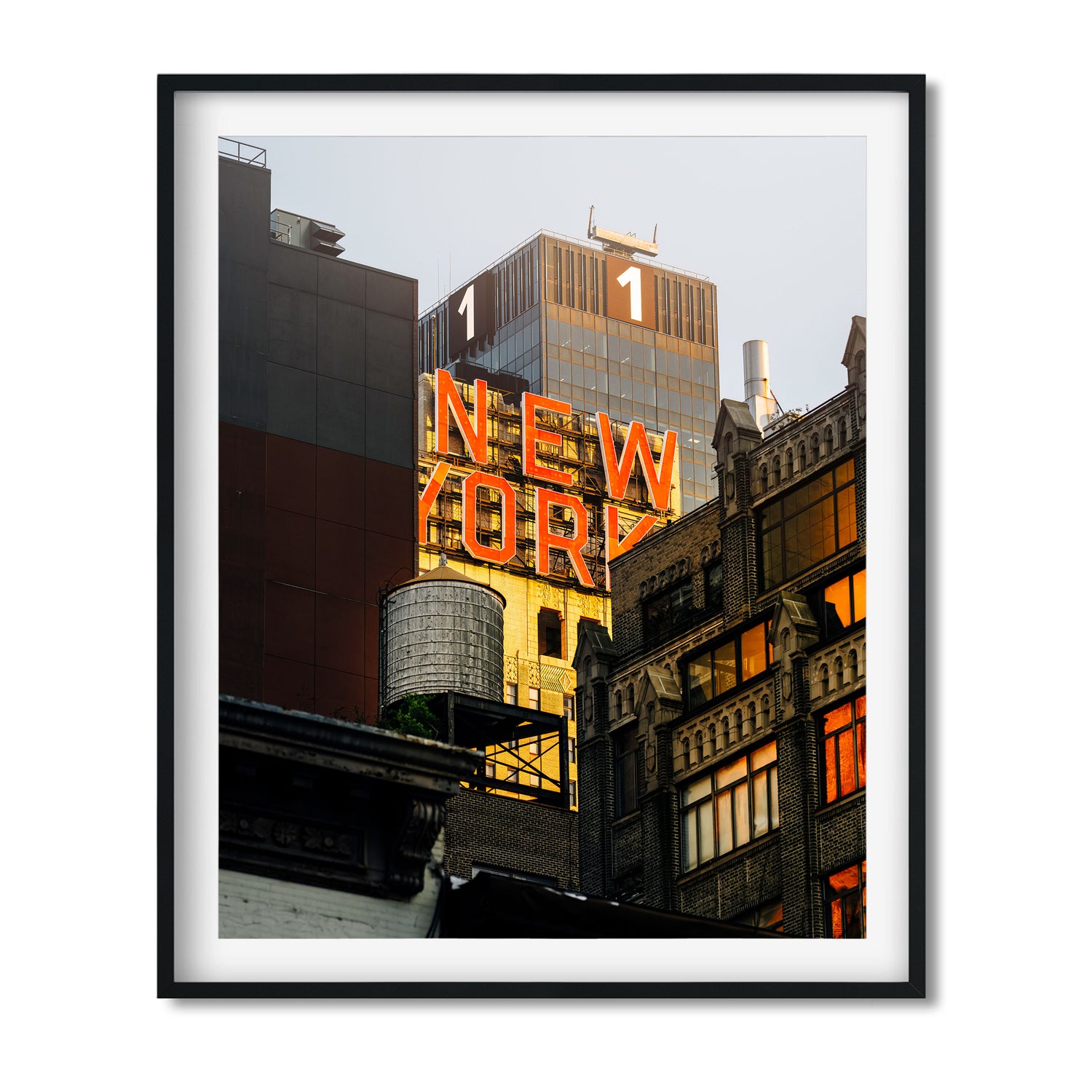 Water Tower with New Yorker sign in Hell's Kitchen Manhattan New York City