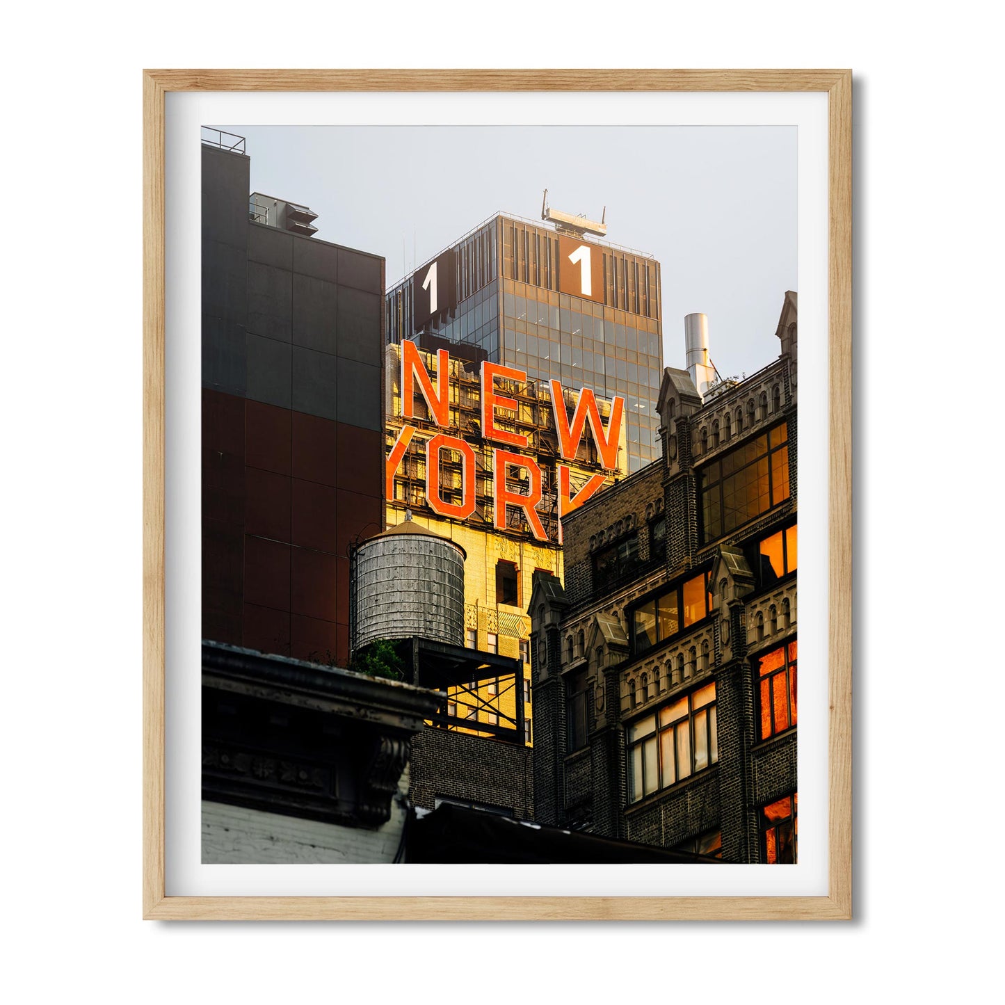 Fine art print of Water Tower with New Yorker sign in Hell's Kitchen Manhattan New York City