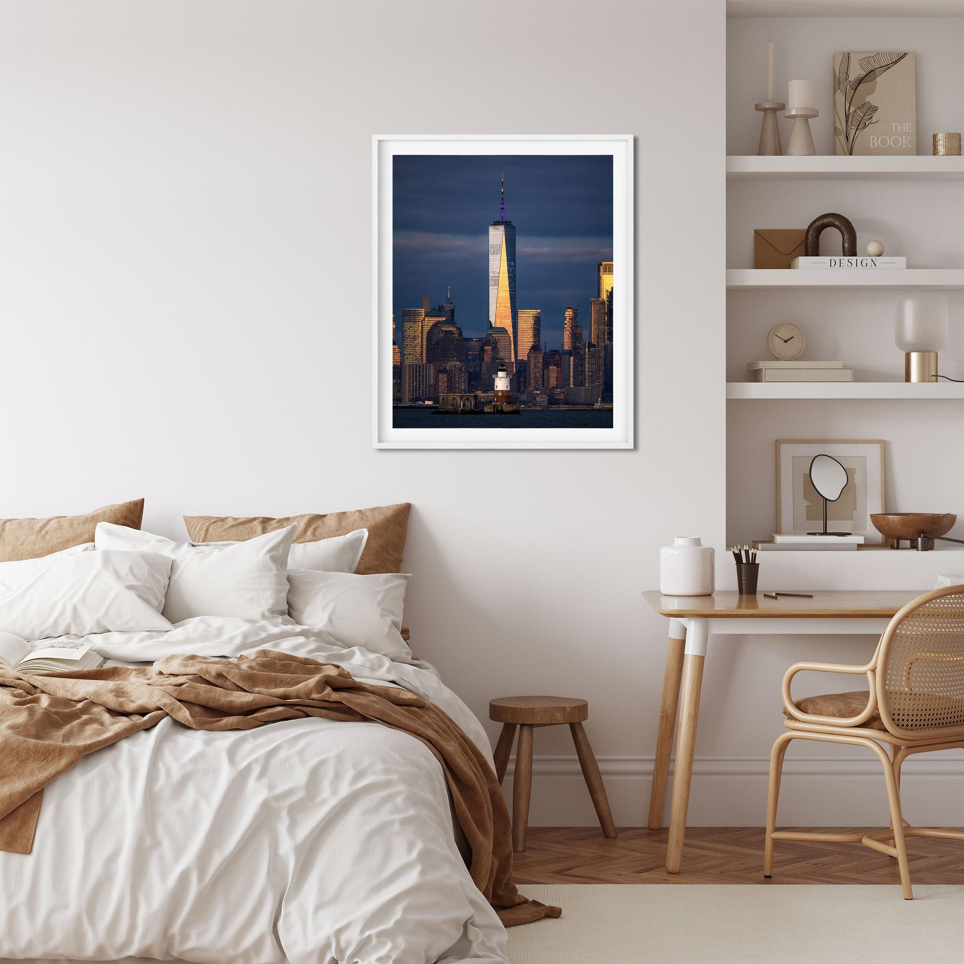 Fine art print of Robbins Reef Lighthouse at Dusk in New York City
