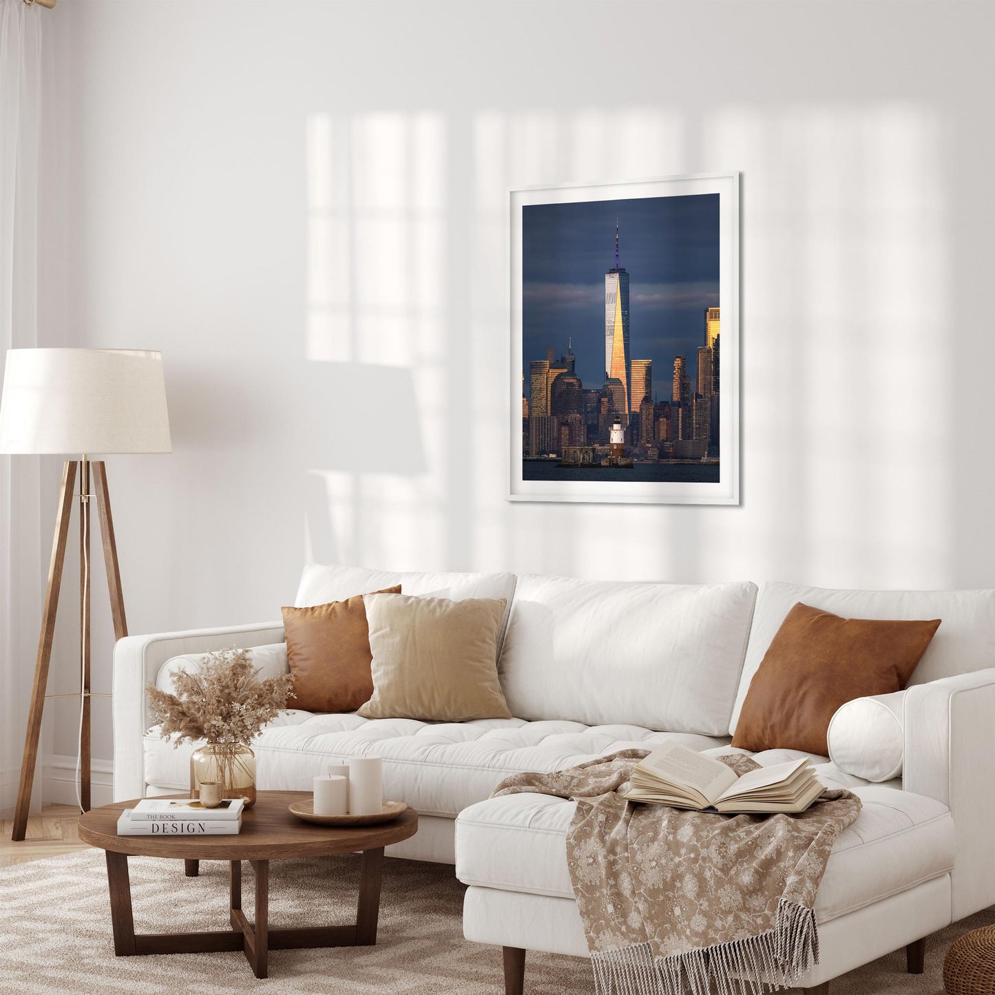 Fine art print of Robbins Reef Lighthouse at Dusk in New York City